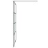 Mampara de ducha vidrio ESG semiesmerilado negro 140x195