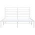 Estructura de cama de metal con cabecero blanca 150x200