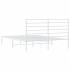 Estructura de cama de metal con cabecero blanca 150x200