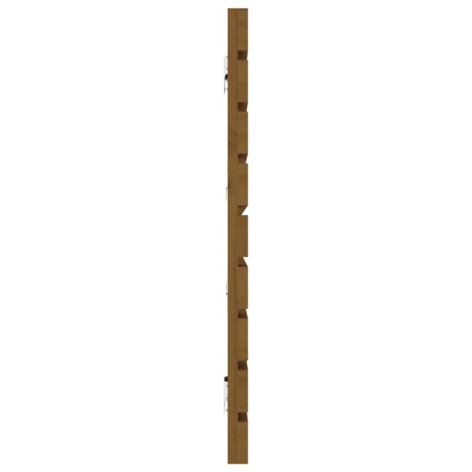 Cabecero cama pared madera maciza pino marrón miel 206x3x63