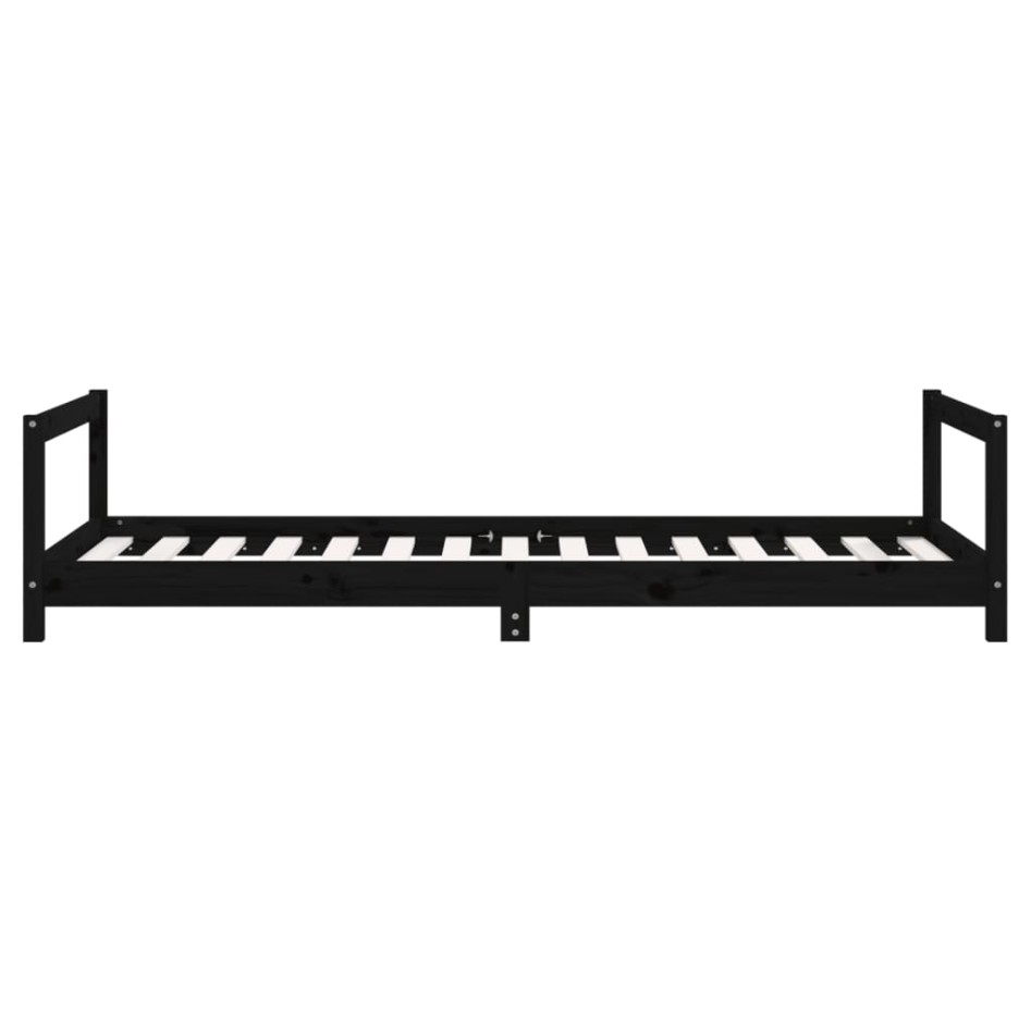 Estructura de cama para niños madera de pino negro 90x190