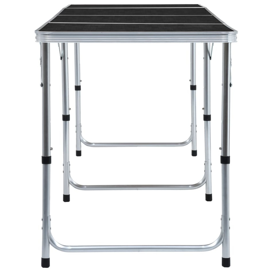 Mesa de camping plegable de aluminio gris 240x60