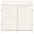 Cobertizo de jardín madera de abeto maciza blanco 102x52x112