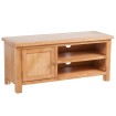 Mueble para el televisor madera maciza roble 103x36x46 cm