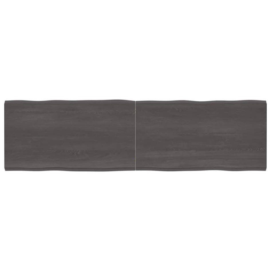 Tablero mesa madera tratada borde vivo marrón 220x60x(2-6)