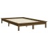 Estructura de cama madera maciza pino marrón miel 140x200