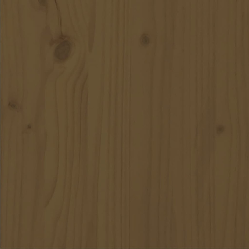 Estructura de cama madera maciza pino marrón miel 90x200