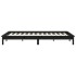 Estructura de cama de madera maciza pino negra 150x200