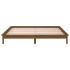 Estructura de cama con LED madera maciza marrón miel 140x190