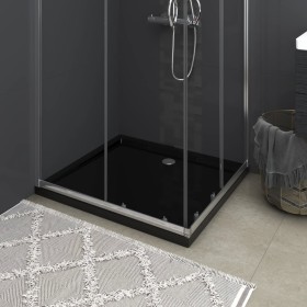 Plato de ducha rectangular negro ABS 80x90