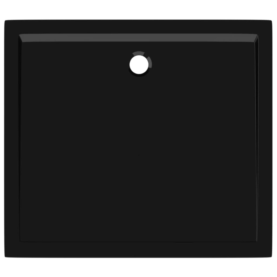 Plato de ducha rectangular negro ABS 80x90