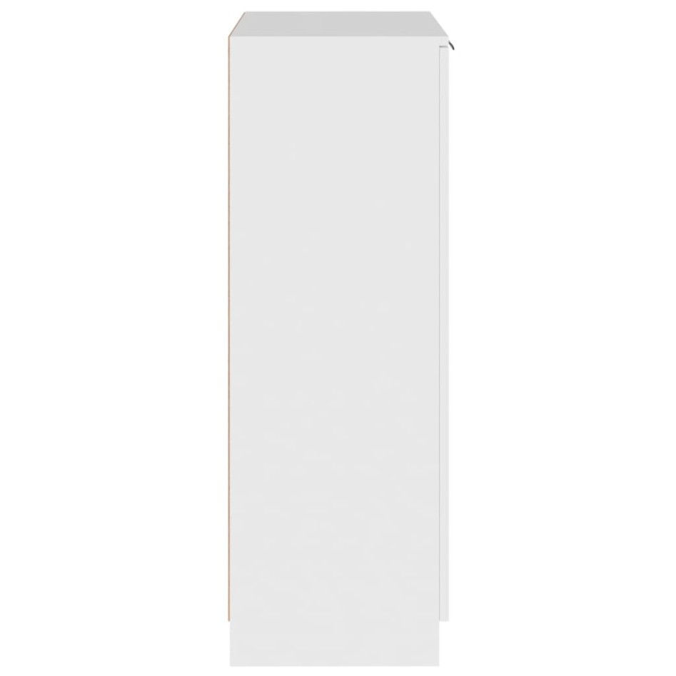 Mueble zapatero de madera contrachapada blanco 59x35x100