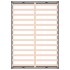 Estructura de cama de madera maciza gris 150x200