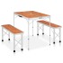 Mesa de camping plegable con 2 bancos aluminio