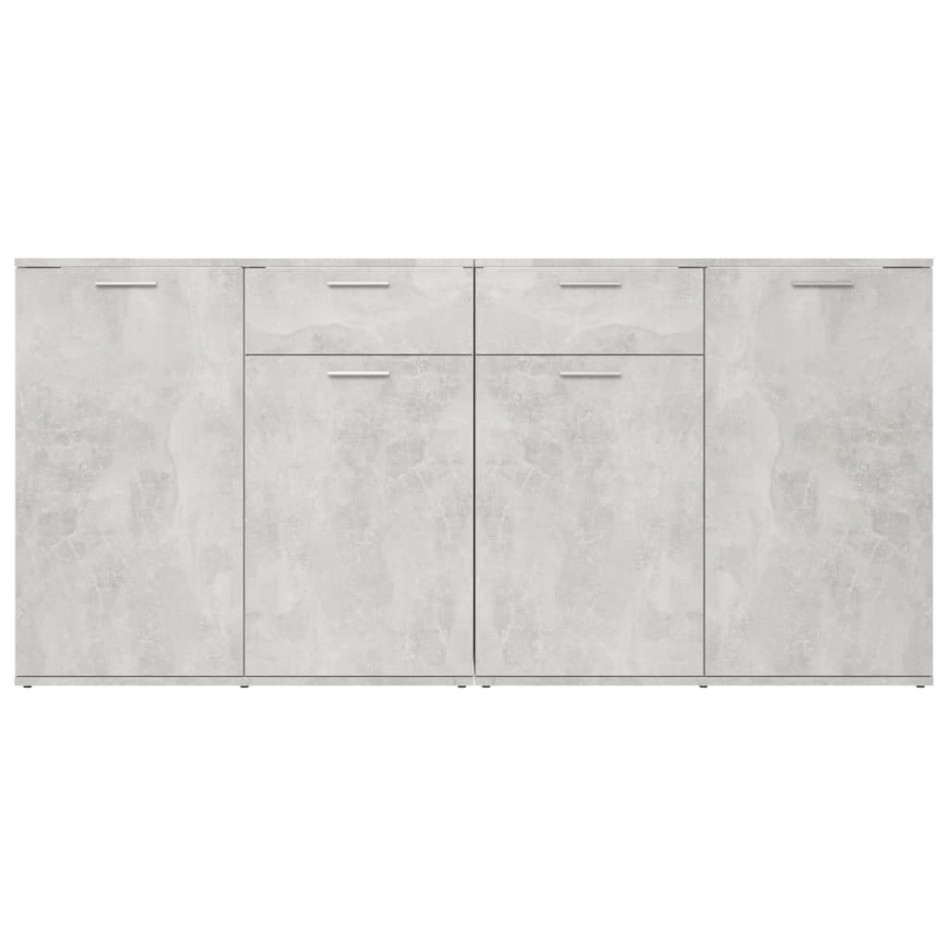 Aparador de madera de ingeniería gris 160x36x75