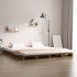 Cama de palets madera maciza de pino marrón miel 120x190