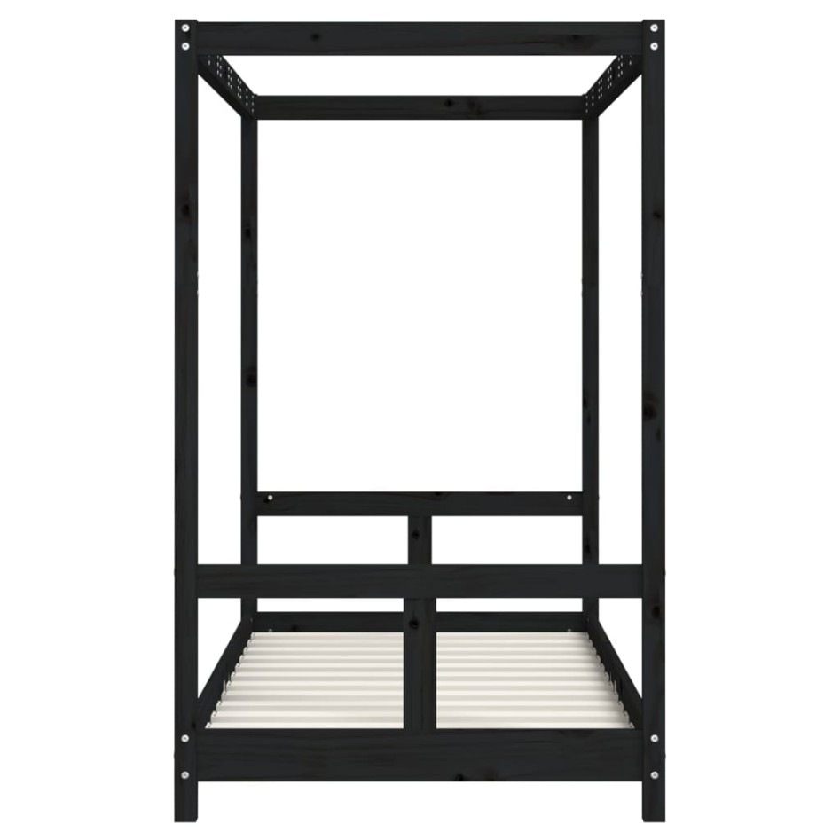 Estructura de cama para niños madera de pino negro 80x160