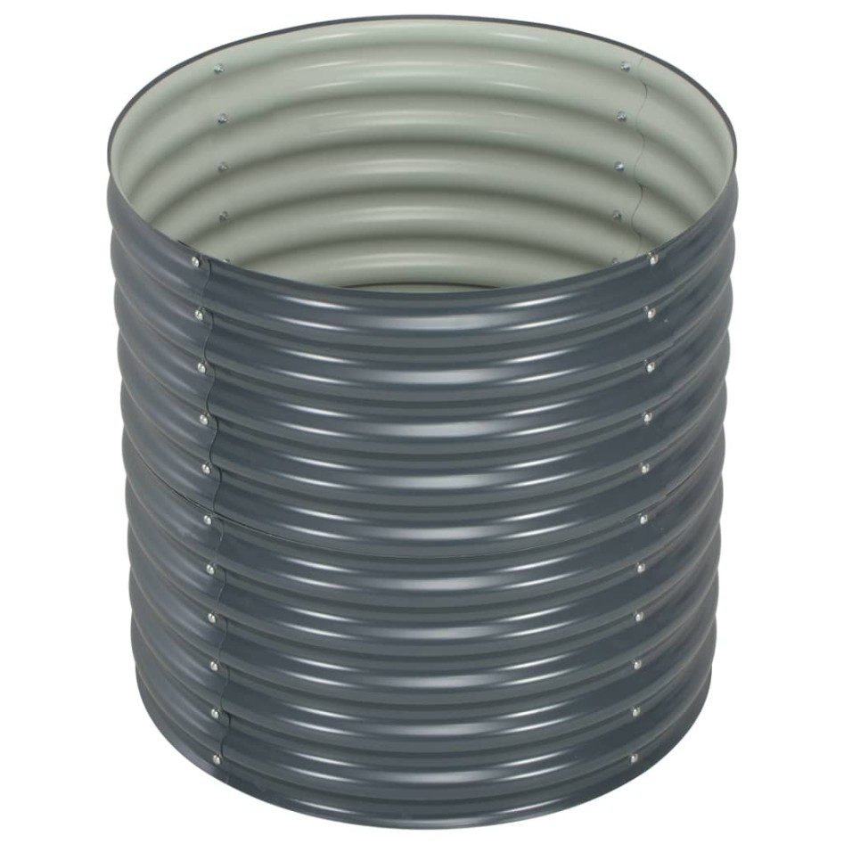 Arriate de acero galvanizado gris 80x80x81