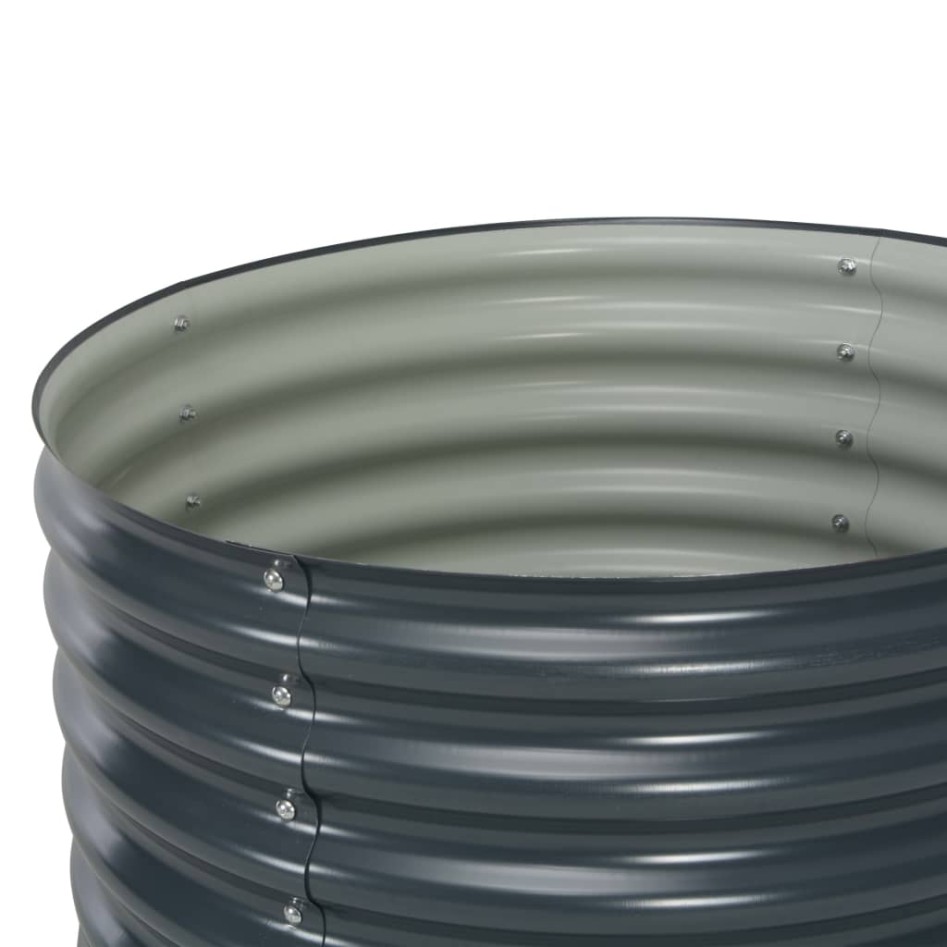 Arriate de acero galvanizado gris 80x80x81