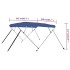 Toldo Bimini de 4 arcos azul 243x210x137