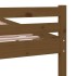 Estructura de cama madera maciza King marrón miel 150x200