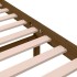 Estructura de cama madera maciza King marrón miel 150x200