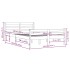Estructura de cama madera maciza King marrón miel 150x200