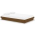 Estructura de cama doble madera maciza marrón miel 120x190
