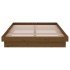 Estructura de cama doble madera maciza marrón miel 120x190