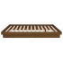 Estructura de cama doble madera maciza marrón miel 120x190