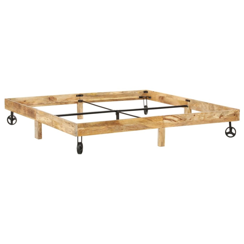Estructura de cama de madera maciza de mango 200x200
