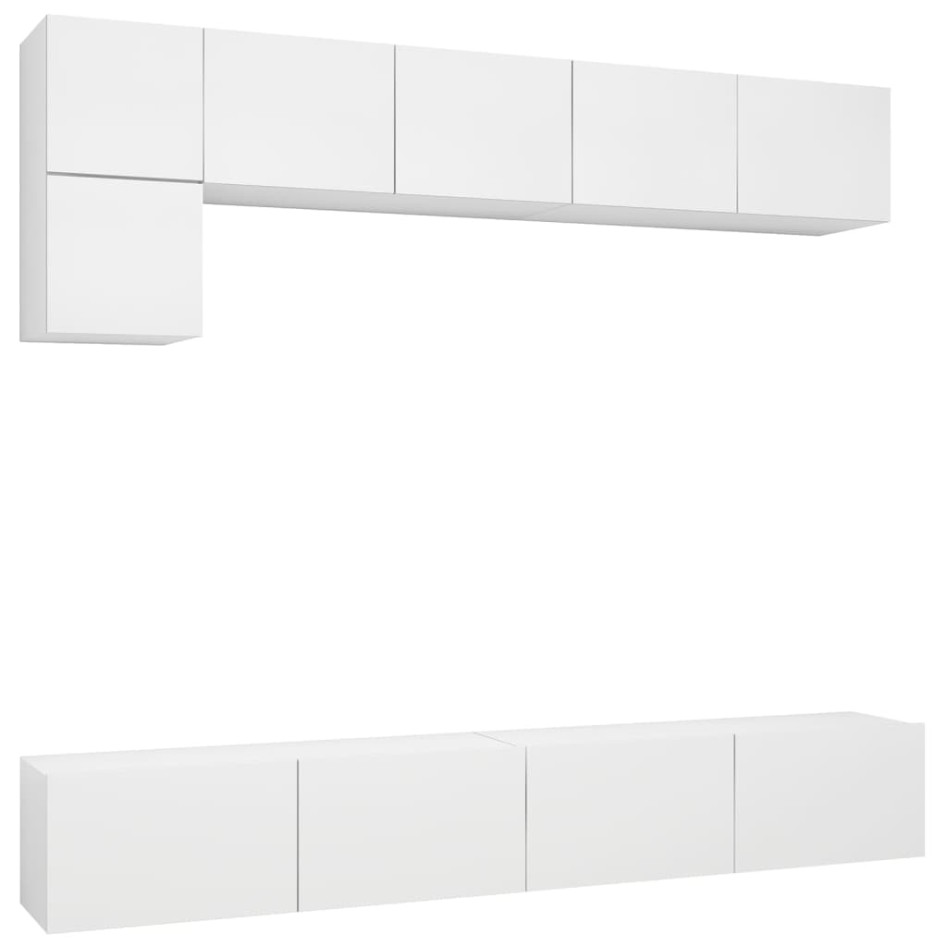 Set de muebles de salón TV 5 piezas madera de ingeniería