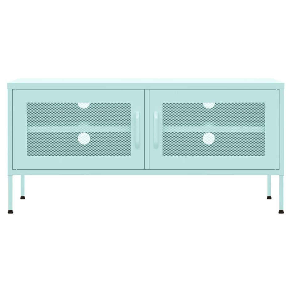 Mueble para TV de acero verde menta 105x35x50