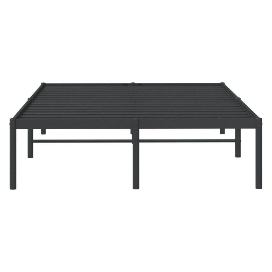 Estructura de cama de metal negro 120x200