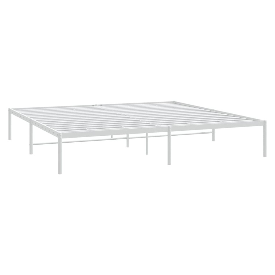 Estructura de cama de metal blanco 180x200