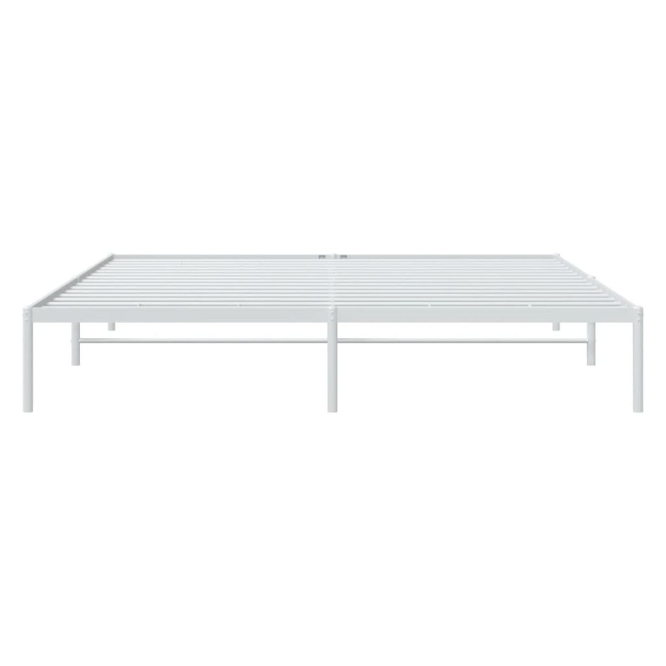 Estructura de cama de metal blanco 180x200