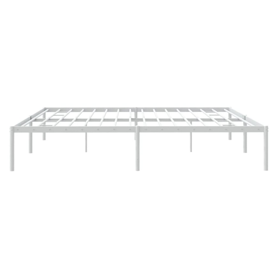 Estructura de cama de metal blanco 180x200