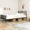 Estructura de cama cabecero y estribo metal negro 150x200 cm