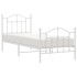 Estructura cama metal con cabecero y pie cama blanca 90x190