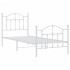 Estructura cama metal con cabecero y pie cama blanca 90x190