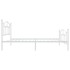 Estructura cama metal con cabecero y pie cama blanca 90x190