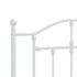 Estructura cama metal con cabecero y pie cama blanca 90x190