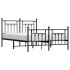 Estructura de cama cabecero y estribo metal negro 140x200