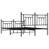 Estructura de cama cabecero y estribo metal negro 140x200