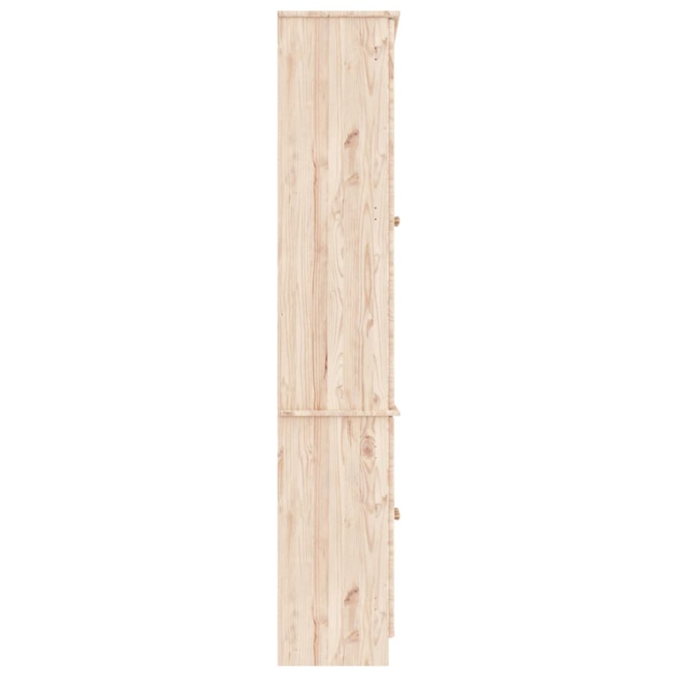 Vitrina de cristal ALTA madera maciza de pino 77x35x186,5