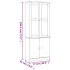 Vitrina de cristal ALTA madera maciza de pino 77x35x186,5