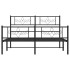 Estructura de cama cabecero y estribo metal negro 140x200