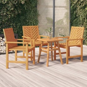 Sillas de comedor para jardín 3 uds madera maciza