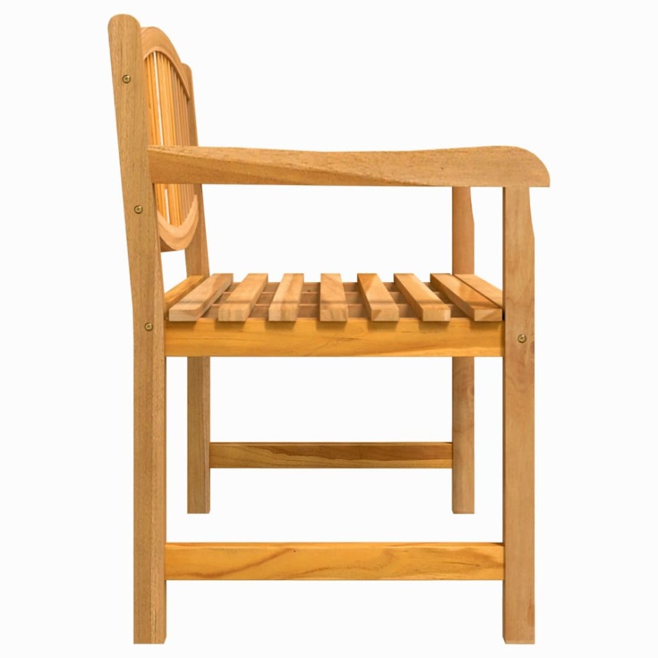 Banco de jardín madera maciza de teca 114x59x87