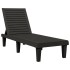 Tumbona de polipropileno negro 155x58x83